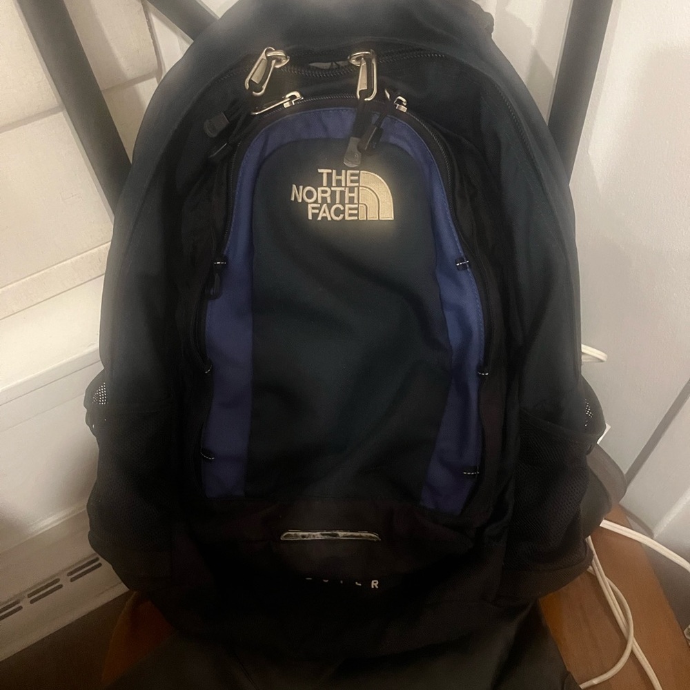 The North Face Black and Blue unisex Backpack  jester